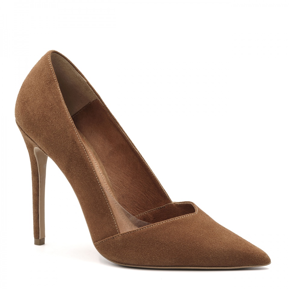 Rude zamszowe czółenka 5AD01053720L2