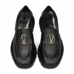 Czarne skórzane półbuty 5ADKRIS1524L