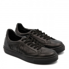 Czarne skórzane sneakersy 5ADDOM221L