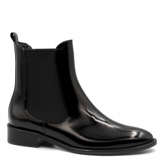 Czarne lakierowane sztyblety 5ADET922Z