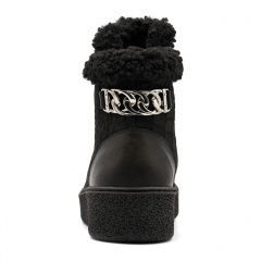 Czarne zamszowe sportowe botki 5ADPEGI1524Z