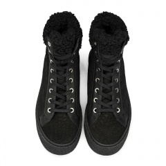 Czarne zamszowe sportowe botki 5ADPEGI1524Z