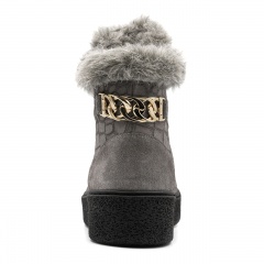 Szare zamszowe sportowe botki 5ADPEGI1524Z