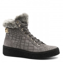 Szare zamszowe sportowe botki 5ADPEGI1524Z