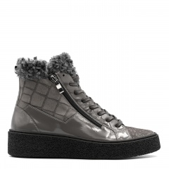 Szare zamszowe sportowe botki 5ADPEGI121Z