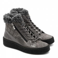 Szare zamszowe sportowe botki 5ADPEGI121Z