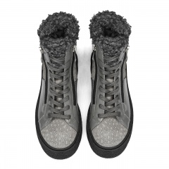 Szare zamszowe sportowe botki 5ADPEGI121Z