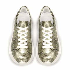 Złote skórzane sneakersy 5ADS52024L