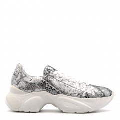 Srebrne skórzane sneakersy 5ADS52024L