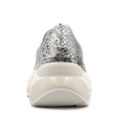 Srebrne skórzane sneakersy 5ADS52024L