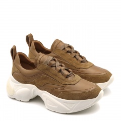 Brązowe skórzane sneakersy 5ADS51824L