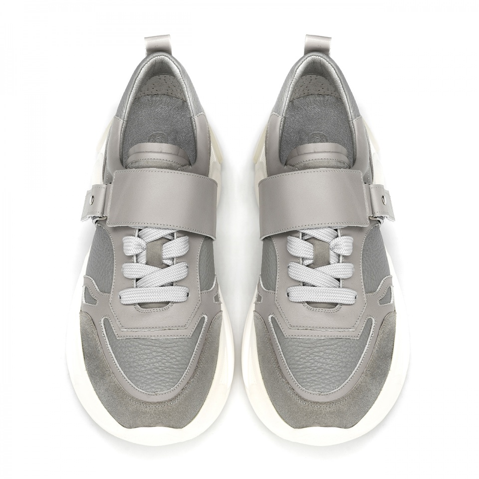 Szare skórzane sneakersy 5ADS51924L