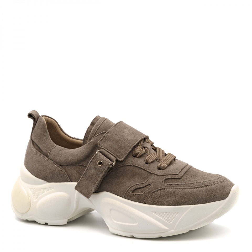 Beżowe zamszowe sneakersy 5ADS51924L