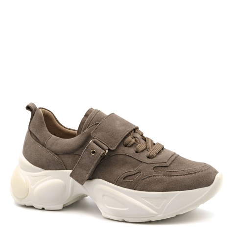 Beżowe zamszowe sneakersy 5ADS51924L