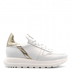 Biało-złote skórzane sneakersy 5ADTIRET404421L