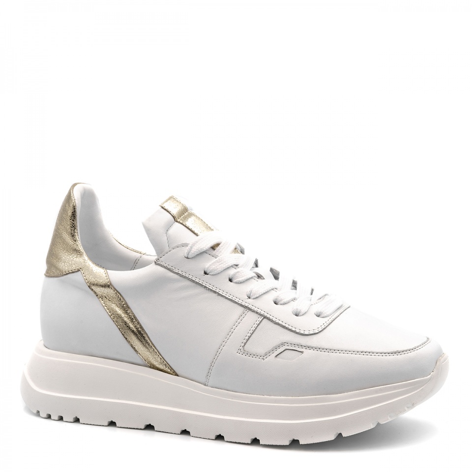 Biało-złote skórzane sneakersy 5ADTIRET404421L