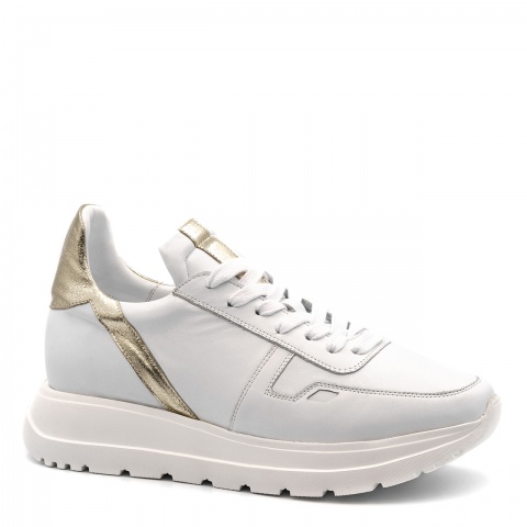 Biało-złote skórzane sneakersy 5ADTIRET404421L