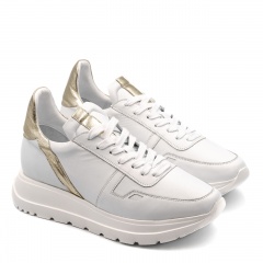 Biało-złote skórzane sneakersy 5ADTIRET404421L