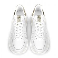 Biało-złote skórzane sneakersy 5ADTIRET404421L