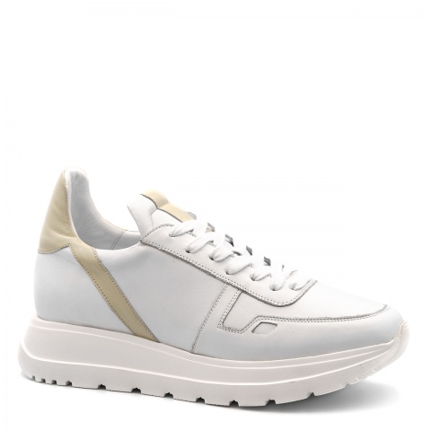 Biało-beżowe skórzane sneakersy 5ADTIRET404421L