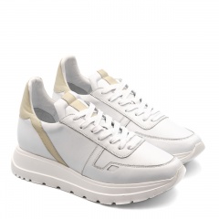 Biało-beżowe skórzane sneakersy 5ADTIRET404421L