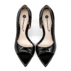 Czarne czółenka z odkrytymi palcami 5AD001814924L