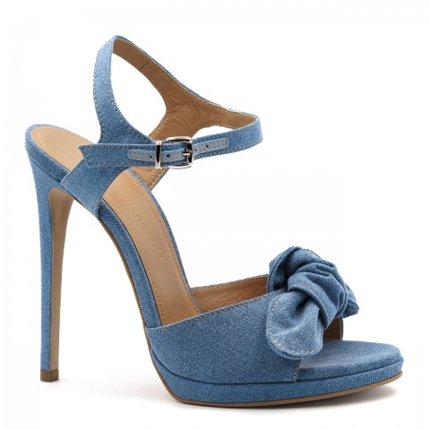 Jeansowe sandały na szpilce 5ADB864010625L
