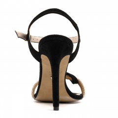 Czarne sandały z cyrkoniami 5AD001812724L