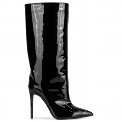 Czarne lakierowane kozaki 5ADNF02943023Z