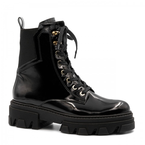 Czarne lakierowane botki 5ADVG94325Z