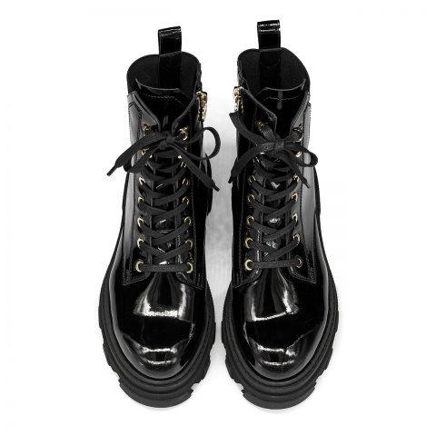 Czarne lakierowane botki 5ADVG94325Z