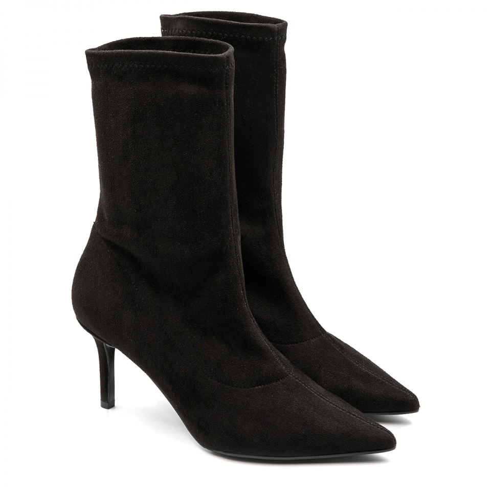 Czarne botki z lycry 5AD4551K1023Z