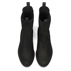 Czarne zamszowe długie botki 5AD25903622Z