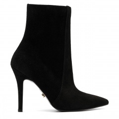 Czarne welurowe botki na szpilce 5ADD1772B1223Z