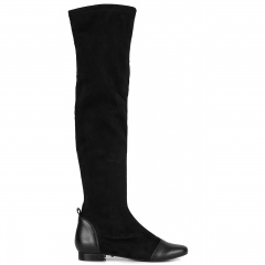 Czarne kozaki z ozdobnym noskiem 5AD28914319Z