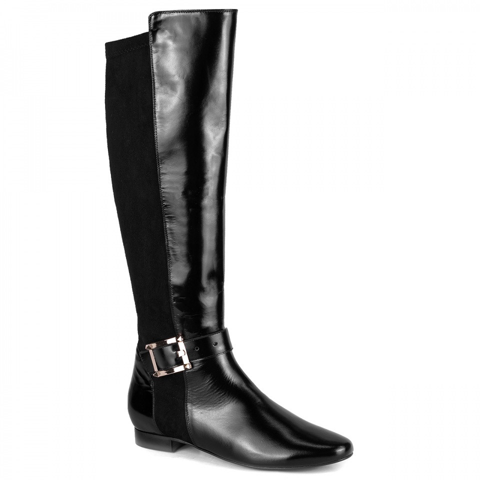 Czarne kozaki z klamrą 5AD28914018Z