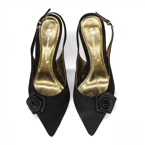 Czarne zamszowe cz&oacute;łenka 5AD00168826L