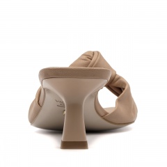 Cappuccino skórzane klapki 5ADKRIS8823L