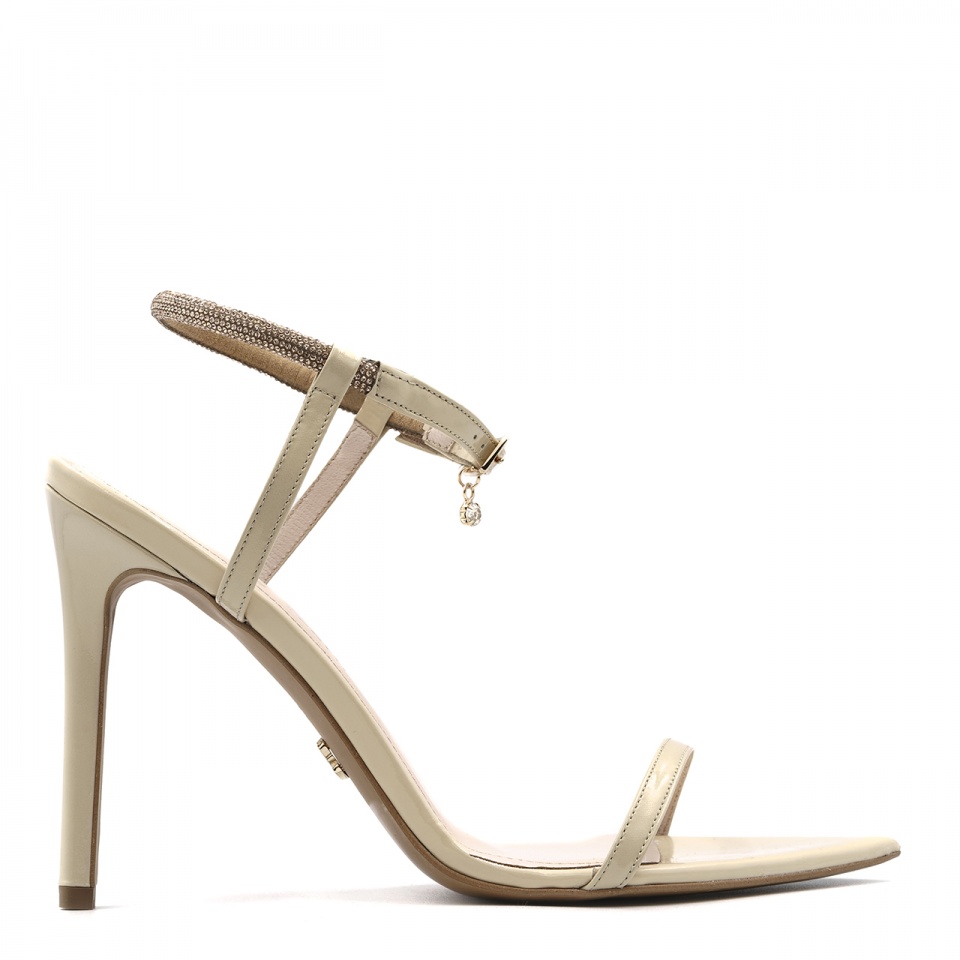 Ecru skórzane sandały 5AD001815124L