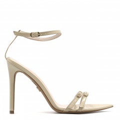 Ecru skórzane sandały 5AD001814024L