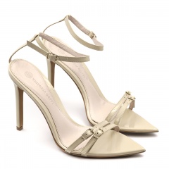 Ecru skórzane sandały 5AD001814024L