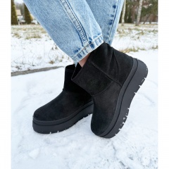 Czarne welurowe botki na platformie sohimmo 280X