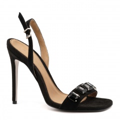 Czarne zamszowe sandały szpilki 5AD6908725L