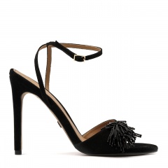 Zamszowe czarne sandały 5AD001815525L