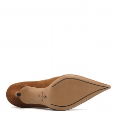 Rude zamszowe szpilki z długim czubem 142B