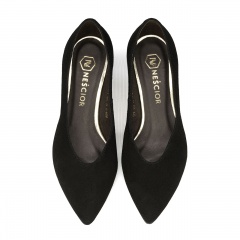 Czarne zamszowe czółenka 210M