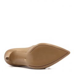 Karmelowe skórzane wysokie szpilki 101W