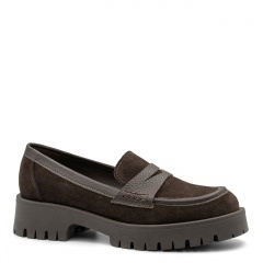 Brązowe półbuty na grubym spodzie 241N