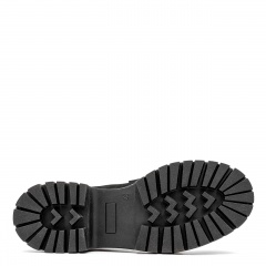 Czarne welurowe półbuty na grubym spodzie 241N