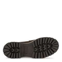 Brązowe welurowe półbuty na grubym spodzie 241N